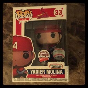 Never been opened Yadier Molina collectible figure